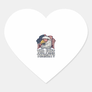 Patriotischer Adler Du Bist Heute Abend Frei Vinta Herz-Aufkleber