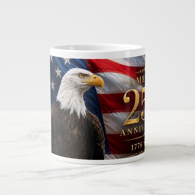 Patriotischer Adler Jumbo-Tasse (Vorderseite)