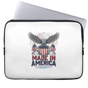 Patriotischer Adler Made in America 4. Juli-Shirt_ Laptopschutzhülle