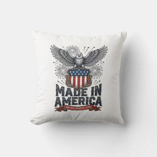 Patriotischer Adler Made in America Vintage Kissen