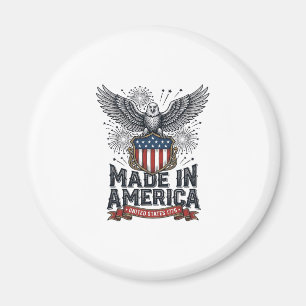 Patriotischer Adler Made in America Vintage Magnet