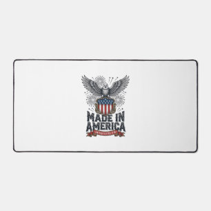 Patriotischer Adler Made in America Vintage Schreibtischunterlage