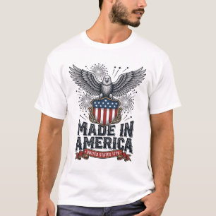Patriotischer Adler Made in America Vintage T-Shirt