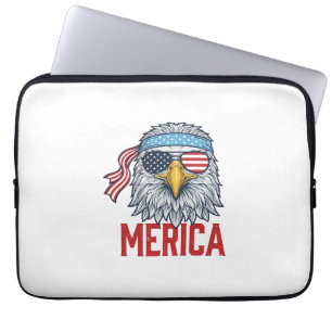 Patriotischer Adler Merica Vintage Gravur Shirt De Laptopschutzhülle