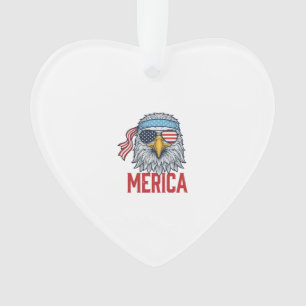 Patriotischer Adler Merica Vintage Gravur Shirt De Ornament