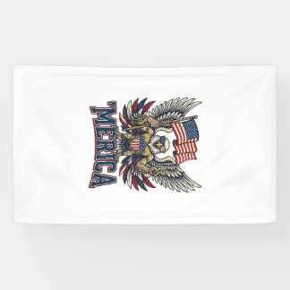 Patriotischer Adler Merica Vintage Vektor-Shirt-De Banner