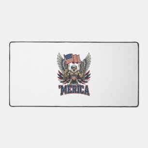 Patriotischer Adler Merica Vintage Vektor-Shirt-De Schreibtischunterlage