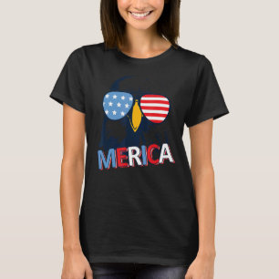 Patriotischer Adler mit Sonnenbrille, amerikanisch T-Shirt