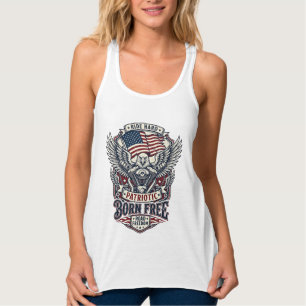 Patriotischer Adler Motorradfahrer Straßenfreiheit Tank Top