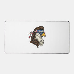Patriotischer Adler-Mullet im Vintage-Stil Vektor Schreibtischunterlage