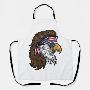 Patriotischer Adler-Mullet im Vintage-Stil Vektor Schürze