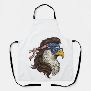 Patriotischer Adler-Mullet im Vintage-Stil Vektor Schürze