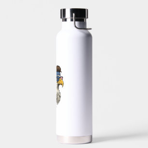 Patriotischer Adler-Mullet im Vintage-Stil Vektor  Trinkflasche