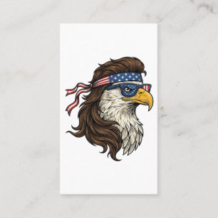 Patriotischer Adler-Mullet-Vintage-Stichvektor De Visitenkarte