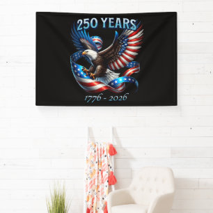 Patriotischer Adler und Flagge 250 Jahre 1776-2026 Banner