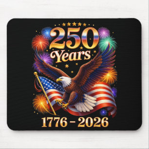 Patriotischer Adler und Flagge 250 Jahre 1776-2026 Mousepad