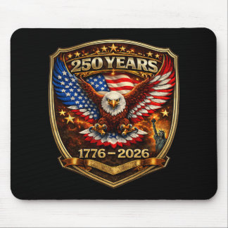 Patriotischer Adler und Flagge 250 Jahre 1776-2026 Mousepad