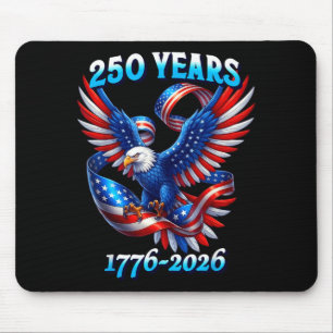 Patriotischer Adler und Flagge 250 Jahre 1776-2026 Mousepad