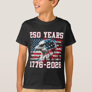 Patriotischer Adler und Flagge 250 Jahre 1776-2026 T-Shirt