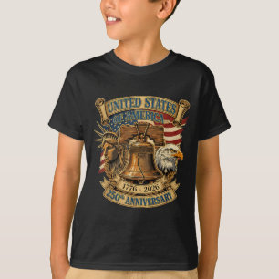 Patriotischer Adler und Flagge 250 Jahre Amerikani T-Shirt