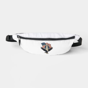 Patriotischer Adler und kolonialer General Vintage Bauchtasche