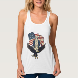 Patriotischer Adler und kolonialer General Vintage Tank Top