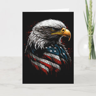 Patriotischer Adler US-amerikanische Flagge 4. Jul Karte
