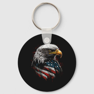 Patriotischer Adler Us Amerikanische Flagge 4. Jul Schlüsselanhänger