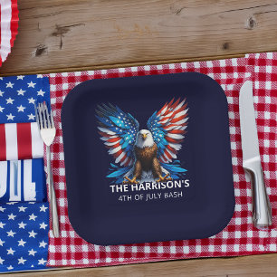 Patriotischer Adler USA 4. Juli Pappteller