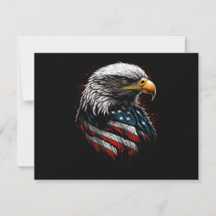 Patriotischer Adler USA Amerikanische Flagge 4. Ju Feiertagskarte
