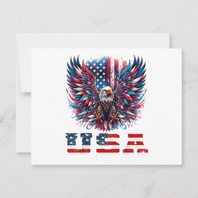 Patriotischer Adler USA-Flagge (Vorderseite)