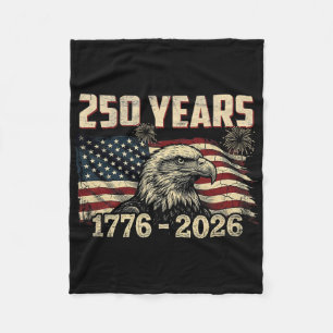 Patriotischer Adler USA-Flagge 250 Jahre 1776-2026 Fleecedecke