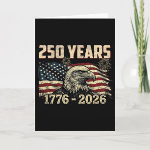 Patriotischer Adler USA-Flagge 250 Jahre 1776-2026 Karte