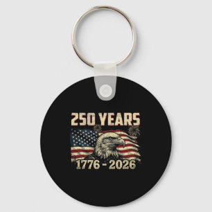 Patriotischer Adler USA-Flagge 250 Jahre 1776-2026 Schlüsselanhänger