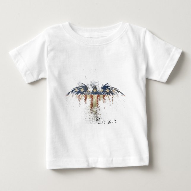 Patriotischer Adler, USA/USA, SAD-Flagge Baby T-shirt (Vorderseite)