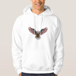Patriotischer Adler Vintage Gravur Vektor Design_1 Hoodie