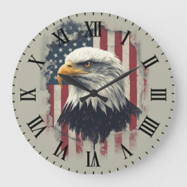 Patriotischer Adler Wanduhr USA Dekor