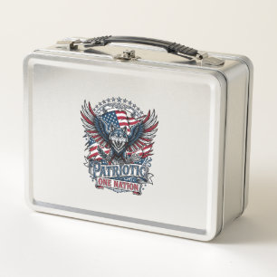 Patriotischer Adler Wolf Hybrid Tier Hybrid Patrio Metall Brotdose