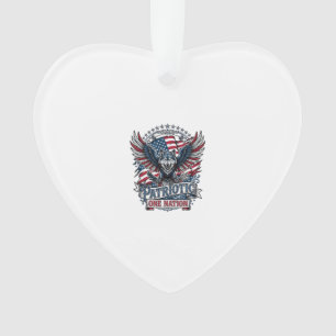 Patriotischer Adler Wolf Hybrid Tier Hybrid Patrio Ornament