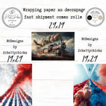 Patriotischer Adler-Zug 250-Jahr-Feier Decoupage