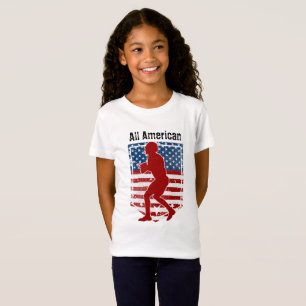 Patriotischer Allamerikanischer Fußball Vintag ers T-Shirt