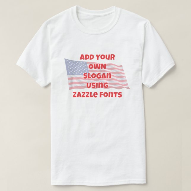 Patriotischer Amerikaner (2a) T-Shirt (Design vorne)