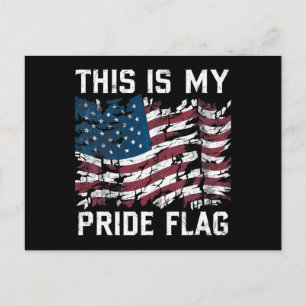 Patriotischer Amerikaner Dies ist meine Pride-Flag Postkarte