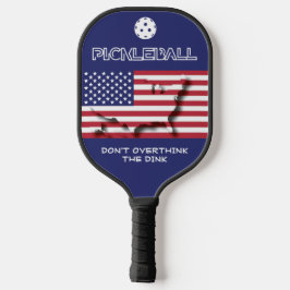 Patriotischer Amerikaner überdenkt das DINK nicht Pickleball Schläger