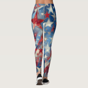 Patriotischer Amerikanische Unabhängigkeitstag Rot Leggings