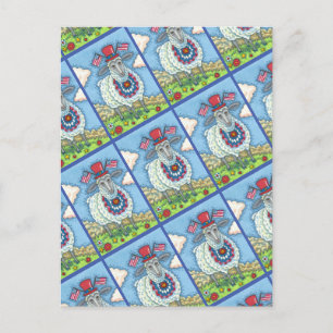 PATRIOTISCHER AMERIKANISCHE UNABHÄNGIGKEITSTAG-SHE FEIERTAGSPOSTKARTE