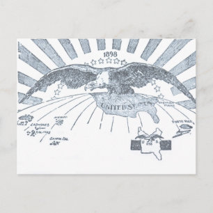 Patriotischer Amerikanischer Adler 1898 Postkarte