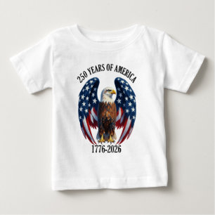 Patriotischer Amerikanischer Adler 250 Jahre 1776- Baby T-shirt
