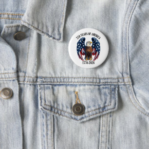 Patriotischer Amerikanischer Adler 250 Jahre 1776- Button
