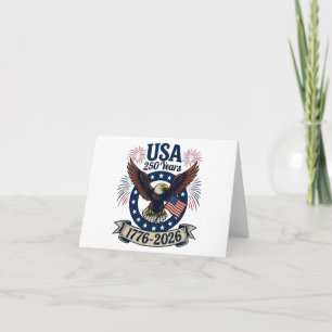 Patriotischer Amerikanischer Adler 250 Jahre 1776- Dankeskarte